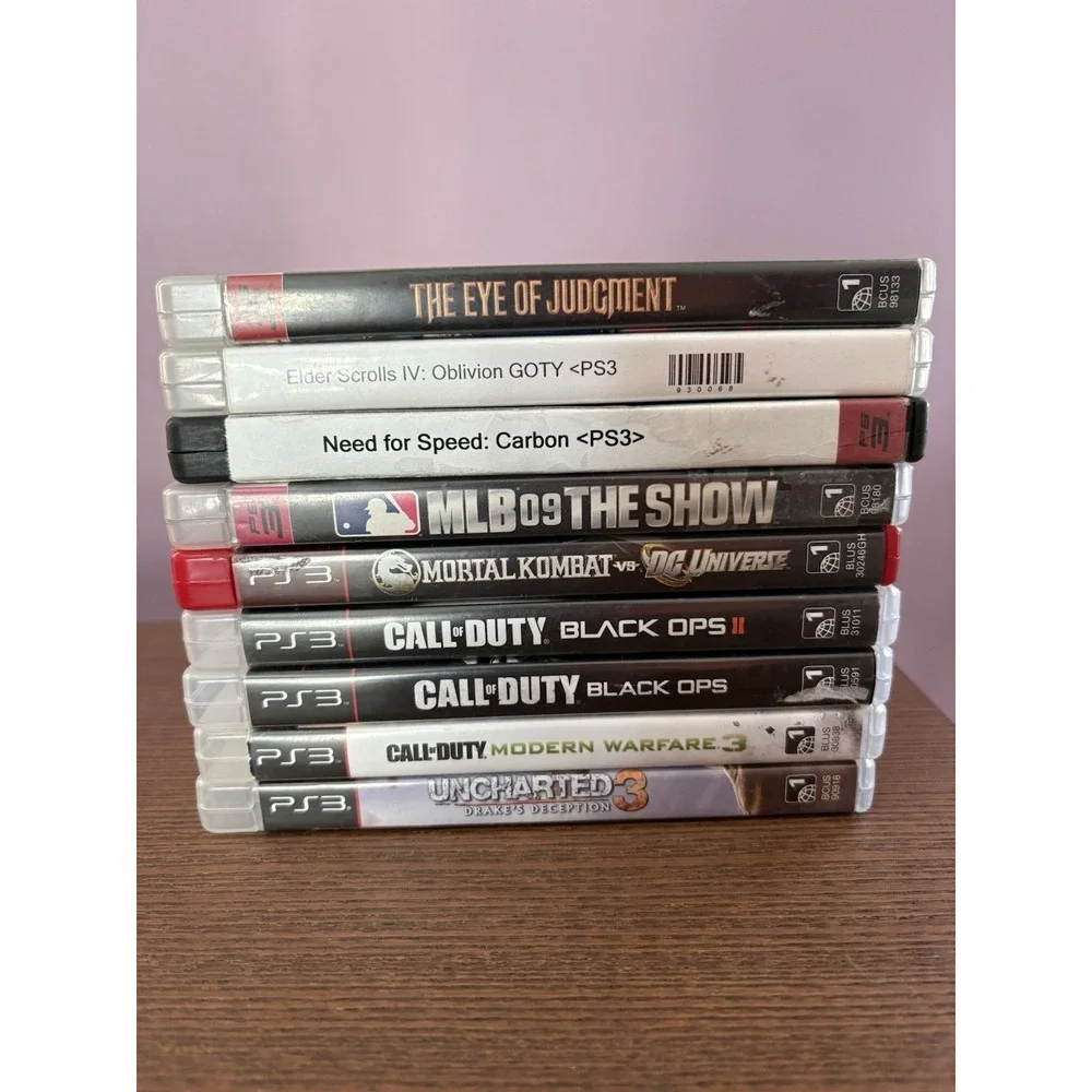 PlayStation 3 Game Lot‎ of 9 Call Of Duty Mortal Combat Oblivion Uncharted 3